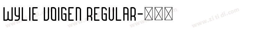 Wylie Voigen Regular字体转换